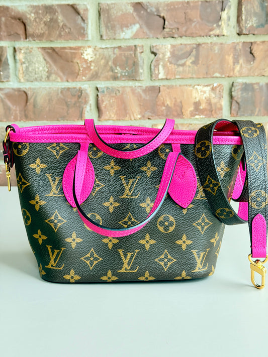 Louis Vuitton Monogram Neverfull Inside Out Bandouliere BB Rose Pondichery 59281