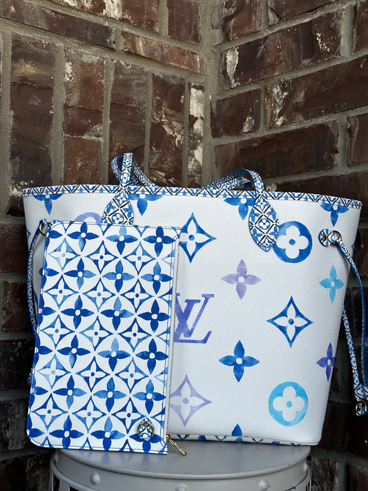 Louis Vuitton Neverfull NM Tote By The Pool Monogram Watercolor Giant MM 36254