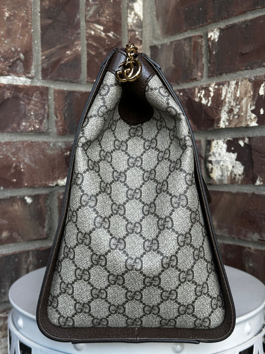 Gucci Ophidia Top Handle Tote GG Coated Canvas Medium 64565