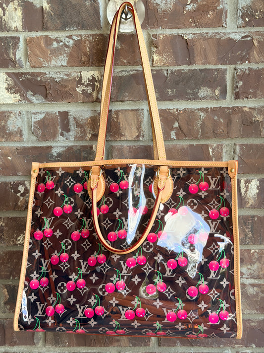 Louis Vuitton x Takashi Murakami OnTheGo Tote Monogram Cerises PVC GM 72346
