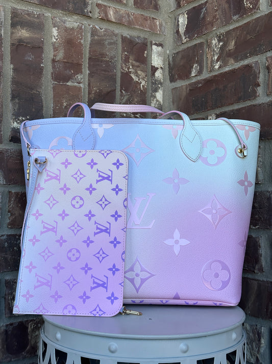 Louis Vuitton Neverfull NM Tote Spring in the City Monogram Giant Canvas MM Sunrise Pastel 45366