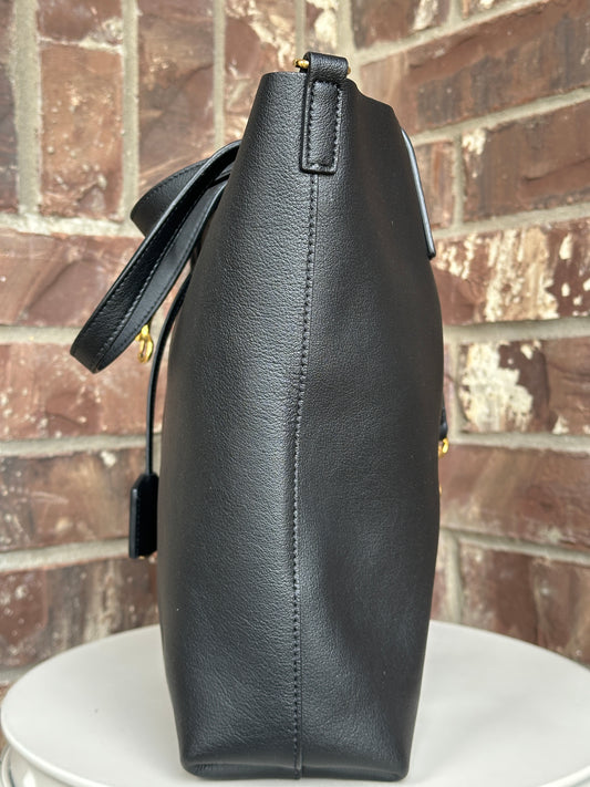 Saint Laurent Shopper Tote Leather Toy Black 41167