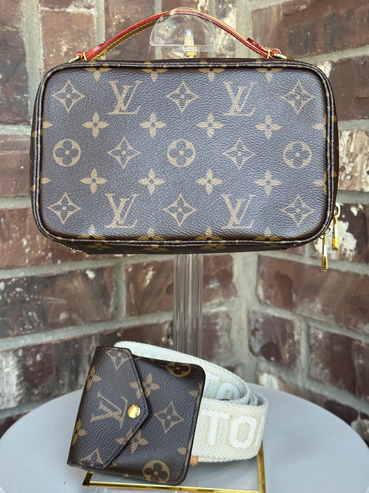Louis Vuitton Utility Crossbody Bag Monogram Canvas Brown 37684