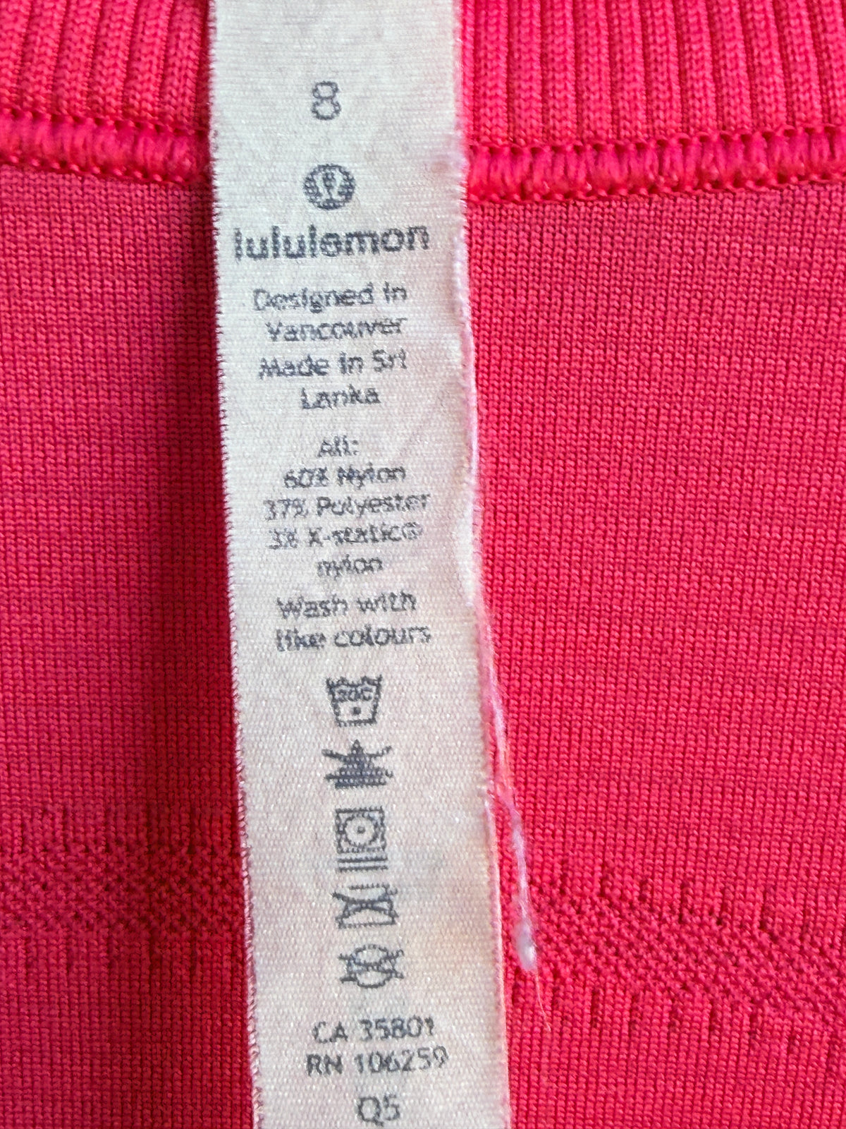 Lululemon Swiftly Tech Long Sleeve Shirt Size 8 Hot Pink Running Workout Top