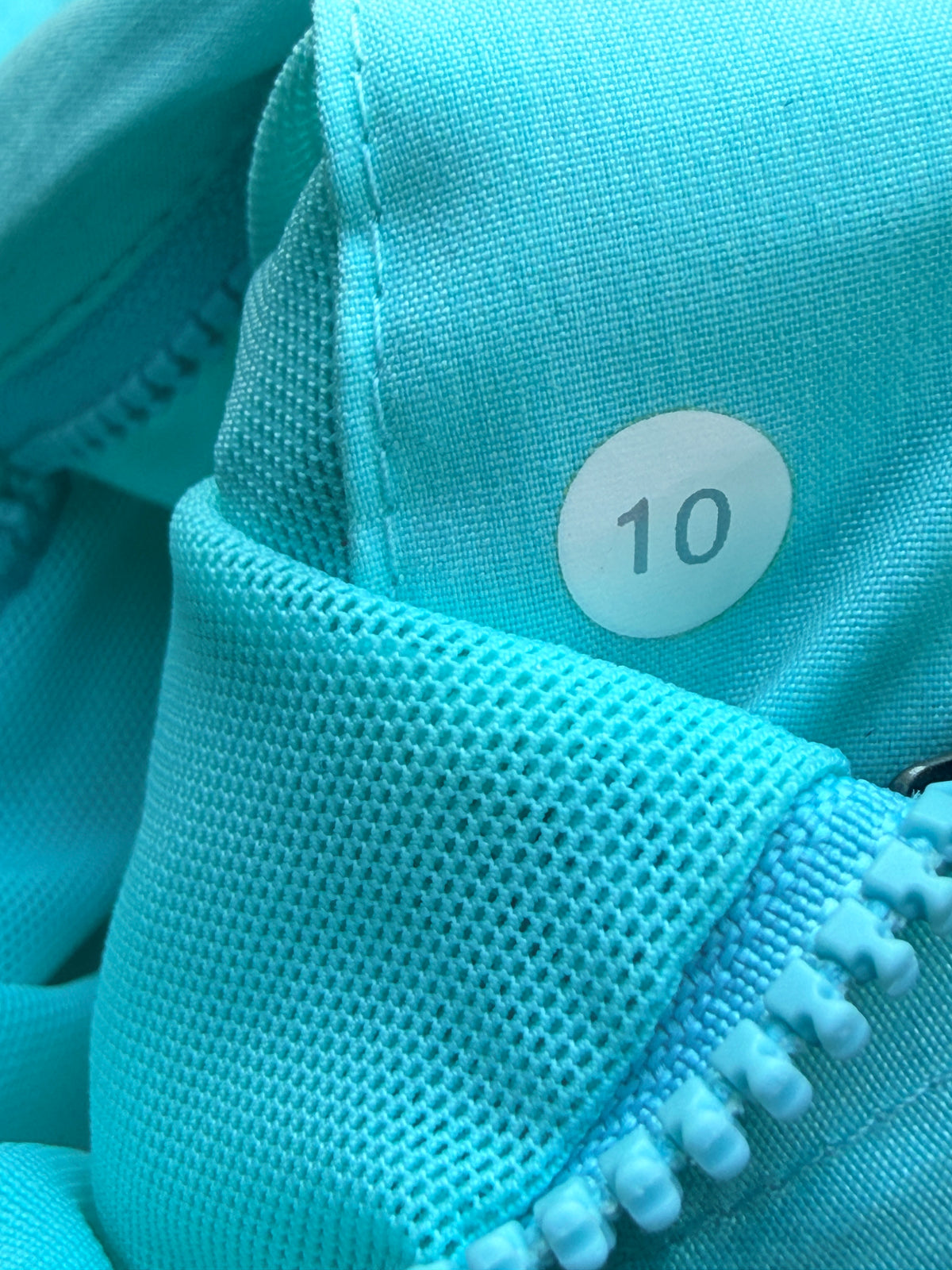 Lululemon Aqua Blue Short Sleeve Hooded Full Zip Running Jacket Size 10