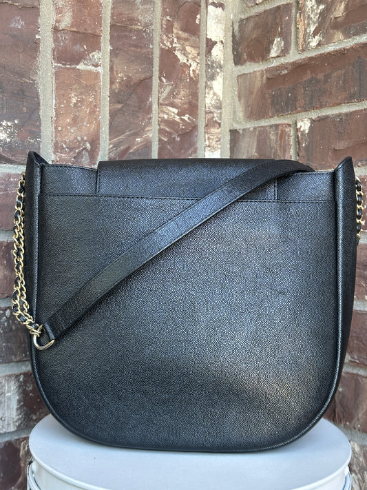 Chanel Flap Hobo Diamond Perforated Caviar Small Black 24365
