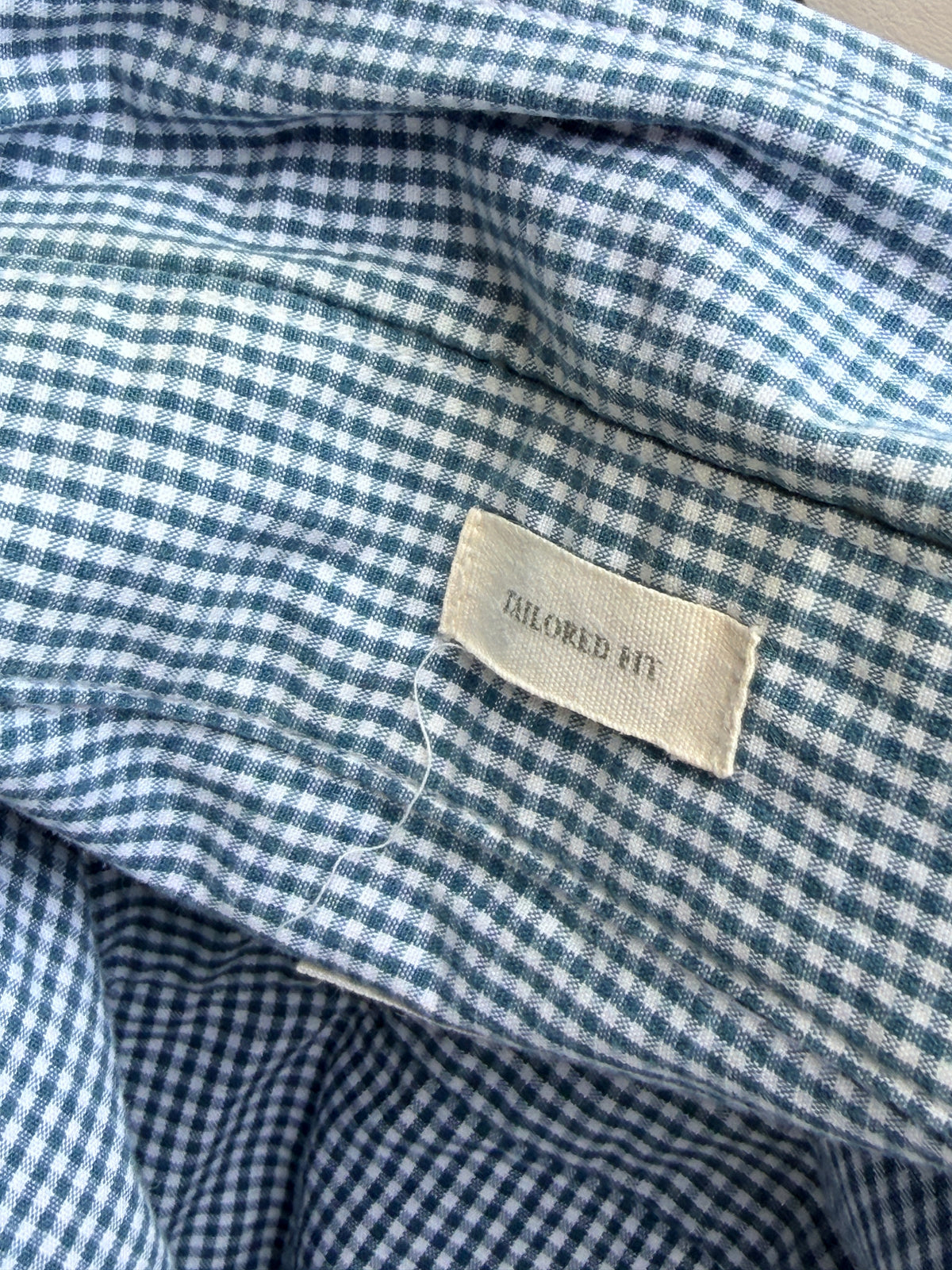 J.Crew Men's M Tailored Fit Blue White Check Button Down Shirt