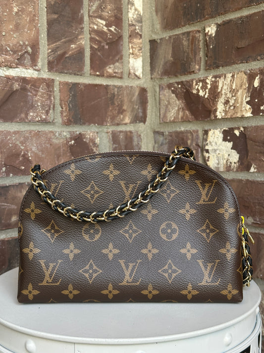 Louis Vuitton Be Alma Chain Handbag Monogram Canvas Brown 82034