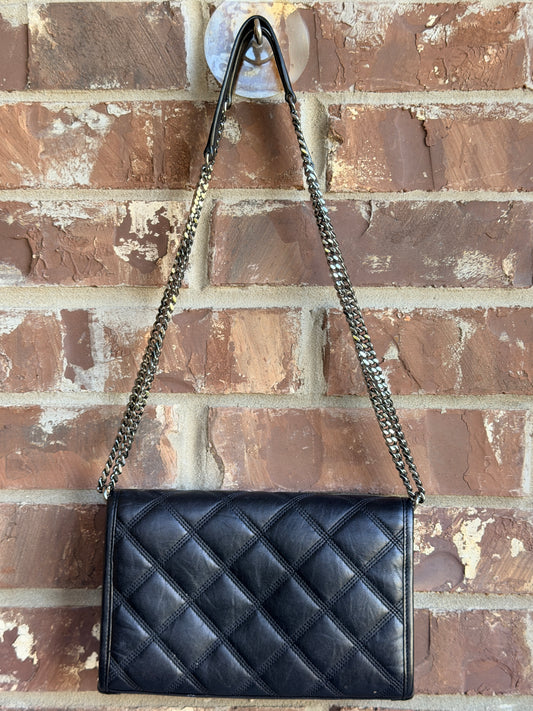 Saint Laurent Becky Chain Wallet Quilted Leather 34623