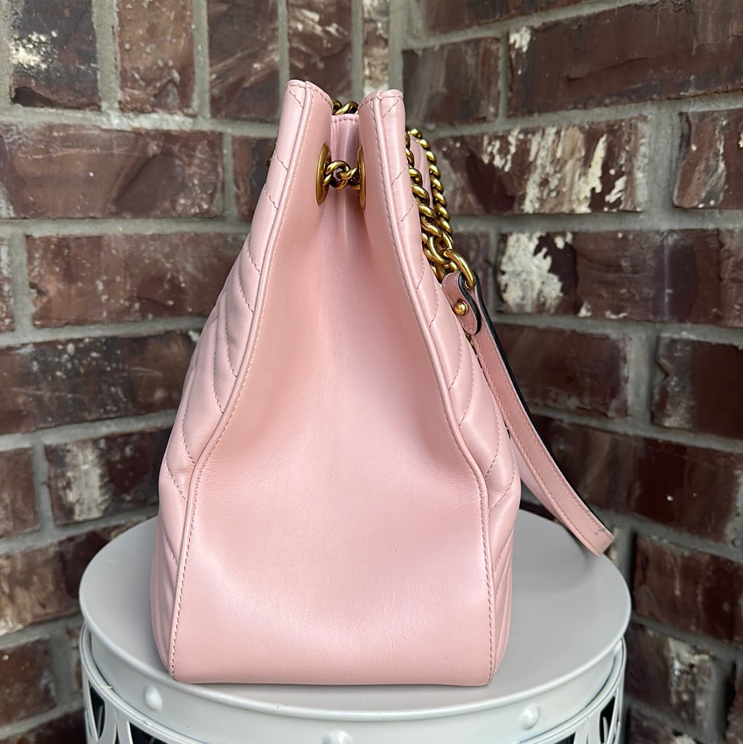 Gucci Calfskin Matelasse Medium GG Marmont Tote