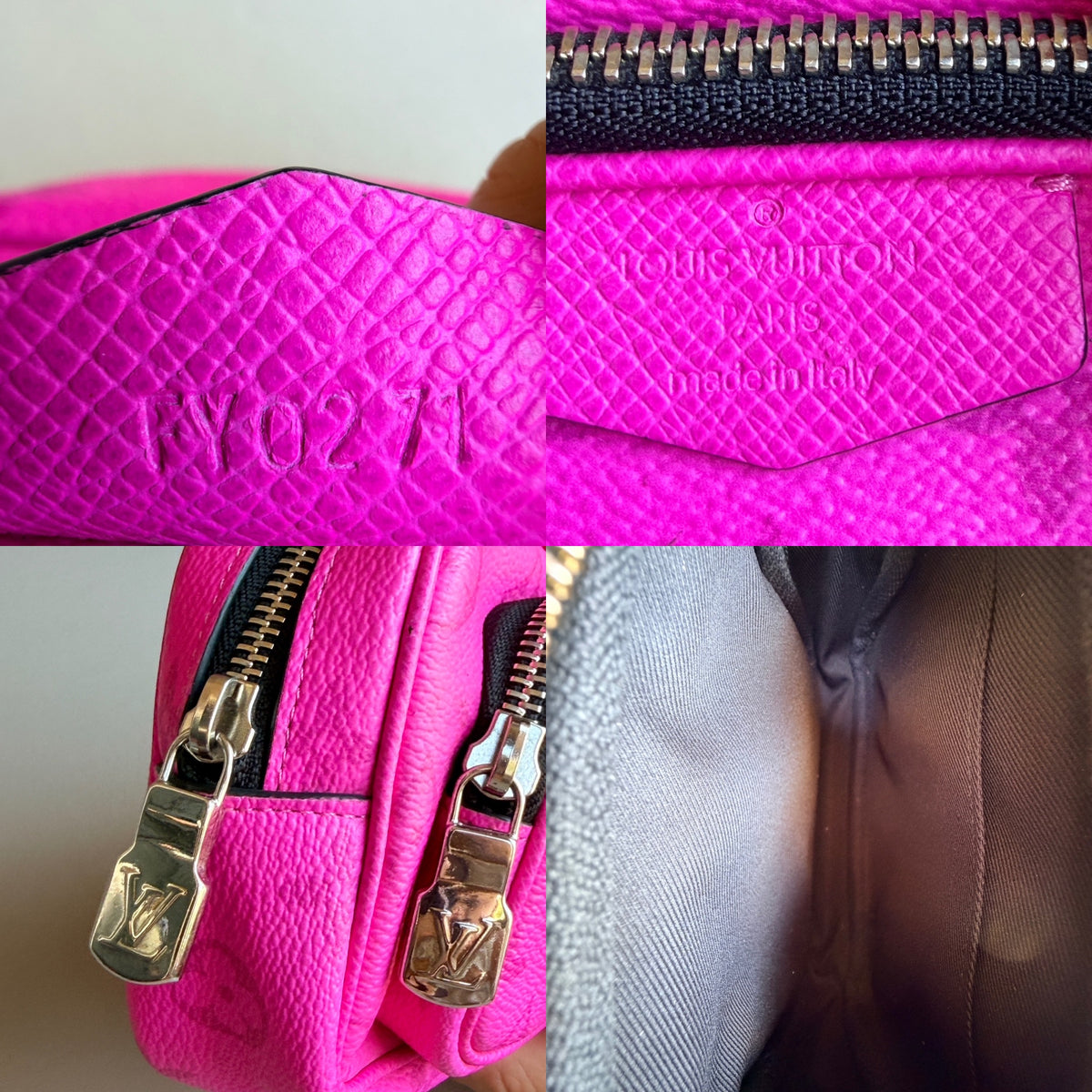 Louis Vuitton Outdoor Pouch Monogram Taigarama Pink 57355