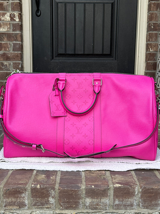 Louis Vuitton Keepall Bandouliere Bag Monogram Taigarama 50 709352317