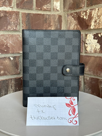 Louis Vuitton Agenda MM Damier Graphite Canvas 93458