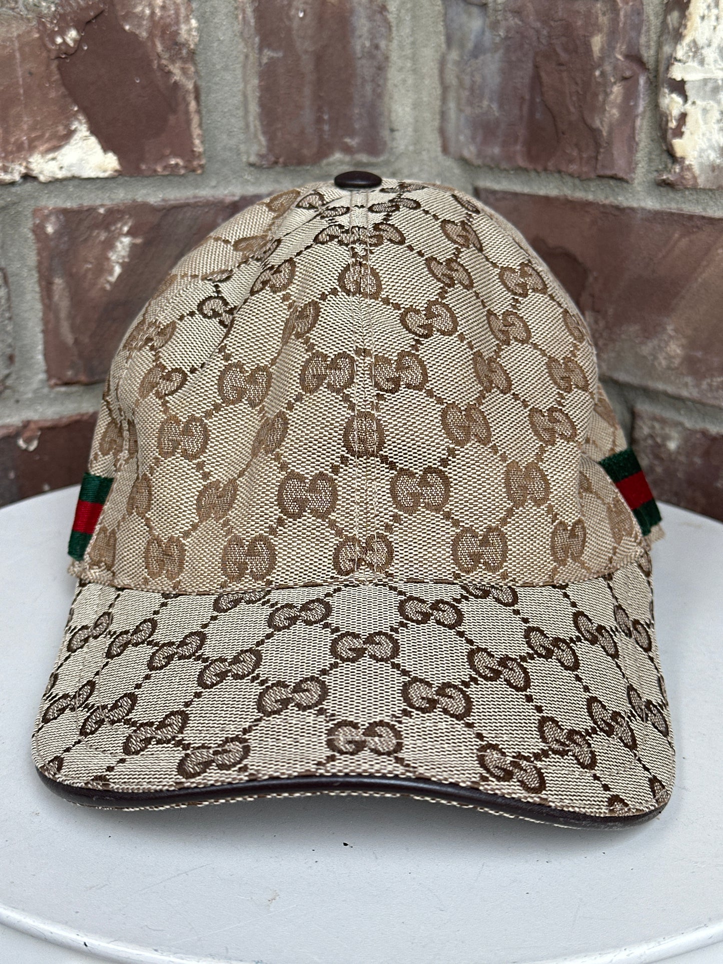 Gucci GG Canvas Web Sherry Line Cap (L)