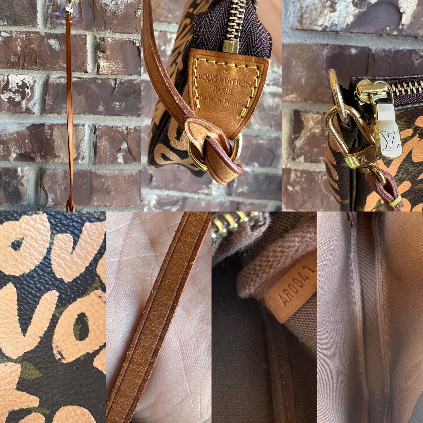 Louis Vuitton Monogram Graffiti Pochette Accessories Peach 48734
