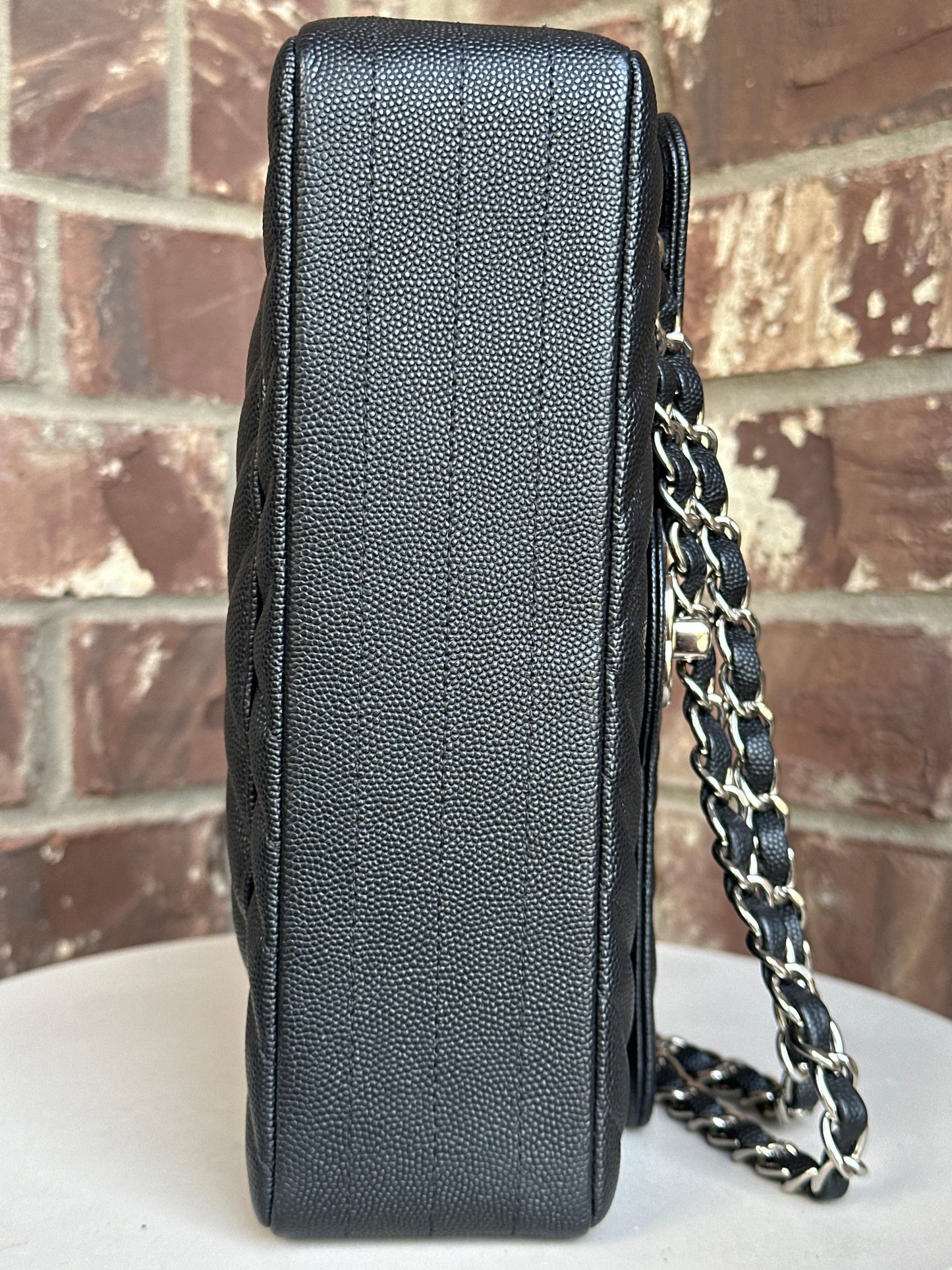Chanel Classic Double Flap Bag Chevron Caviar Small 33324