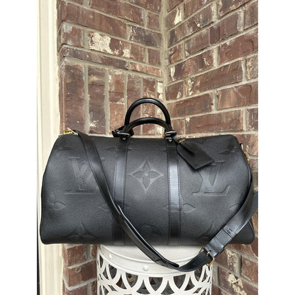 Louis Vuitton Monogram Giant Empreinte Keepall 45 Bandoulière 