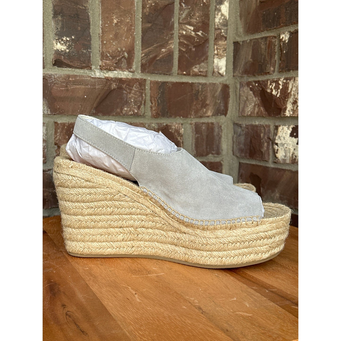 Soludos Seville Platform Wedge Stone 9.5