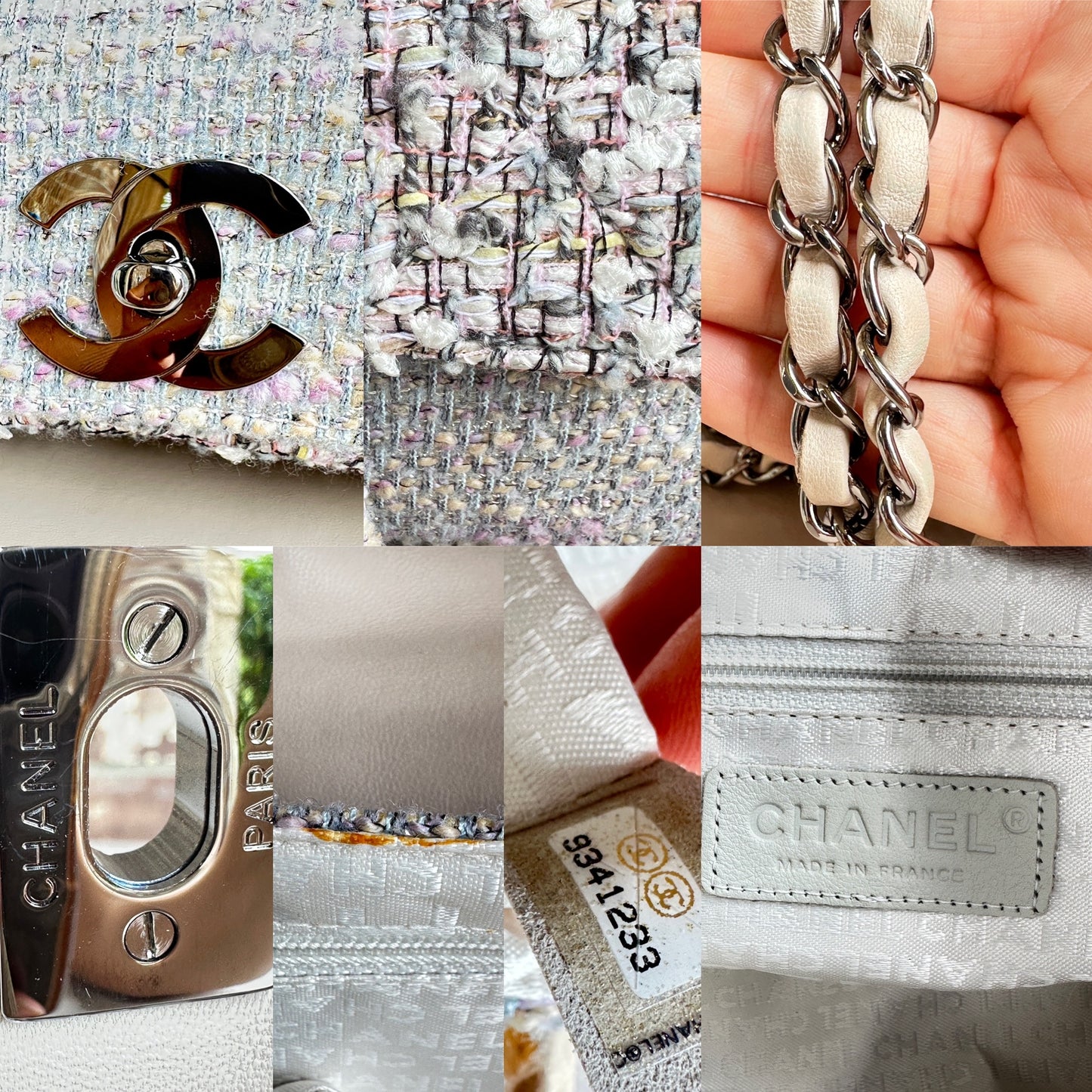 Chanel Fantasy Flap Bag Tweed Medium	Multicolor 74534