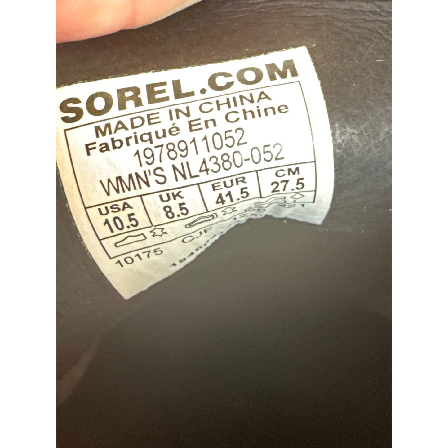 Sorel Joan Up Town Lace Waterproof Boots Quarry Size 10.5