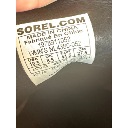 Sorel Joan Up Town Lace Waterproof Boots Quarry Size 10.5