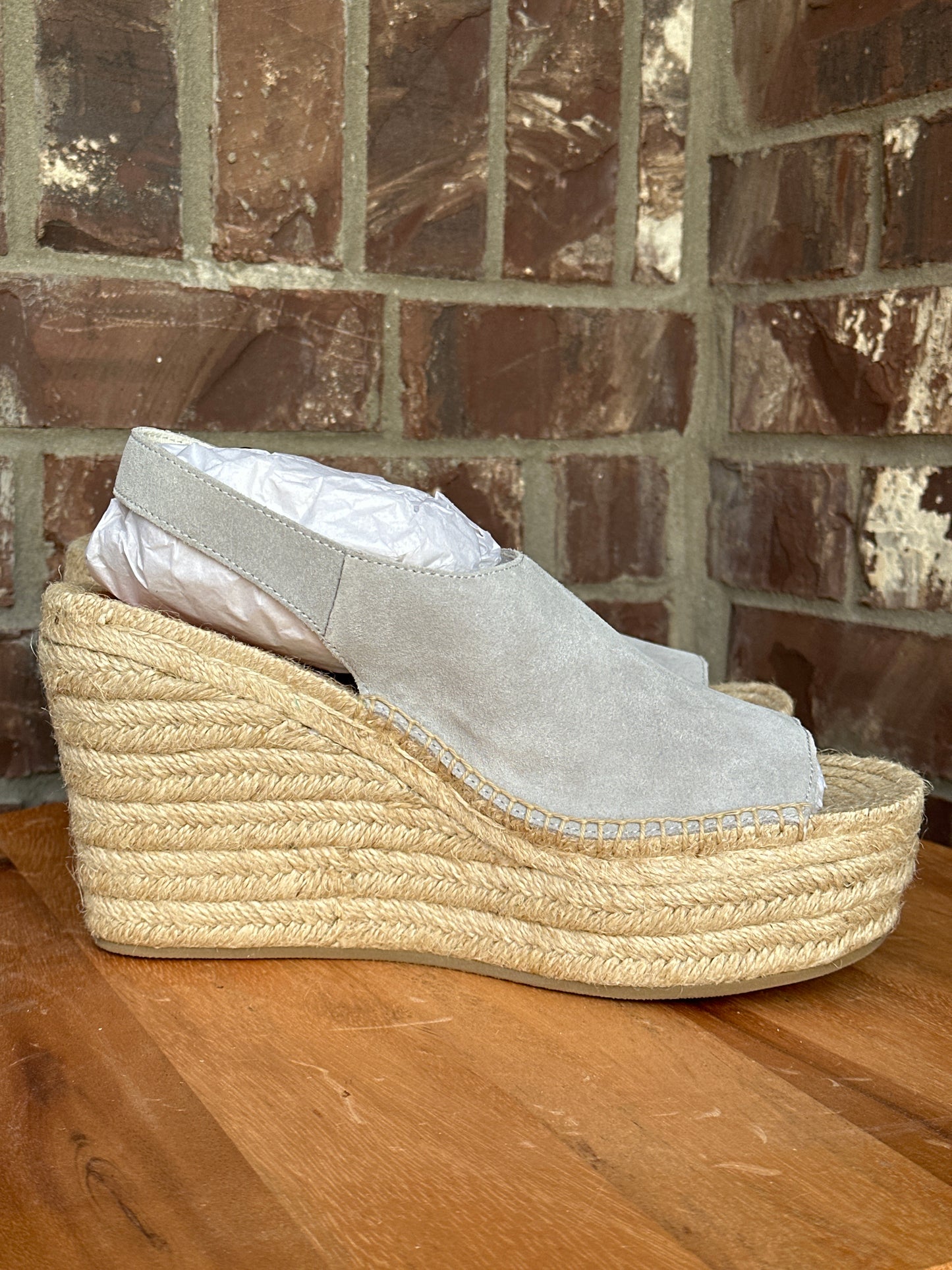 Soludos Seville Platform Wedge Stone 9.5