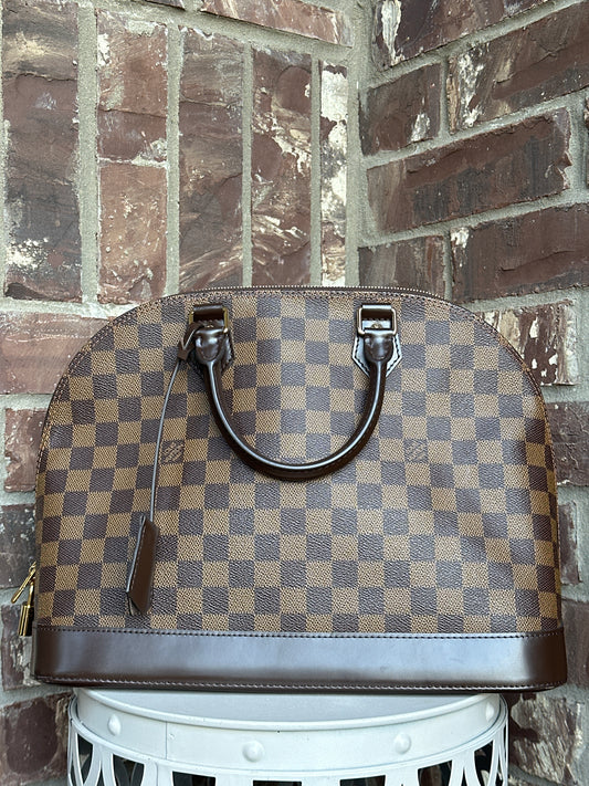 Louis Vuitton Alma Handbag Damier Ebene MM 73409