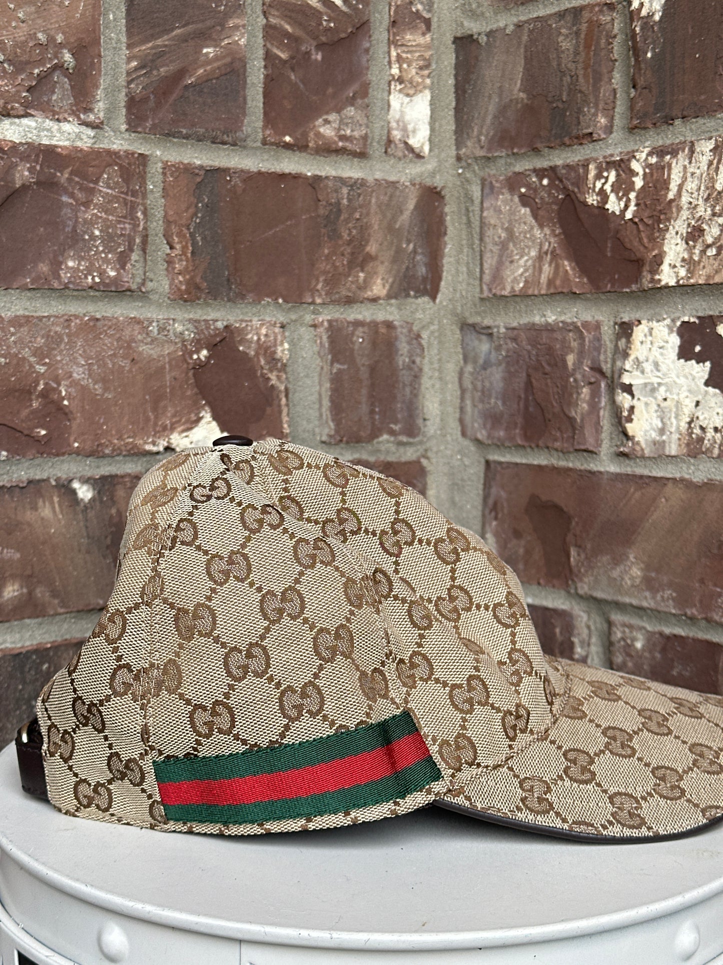 Gucci GG Canvas Web Sherry Line Cap (L)