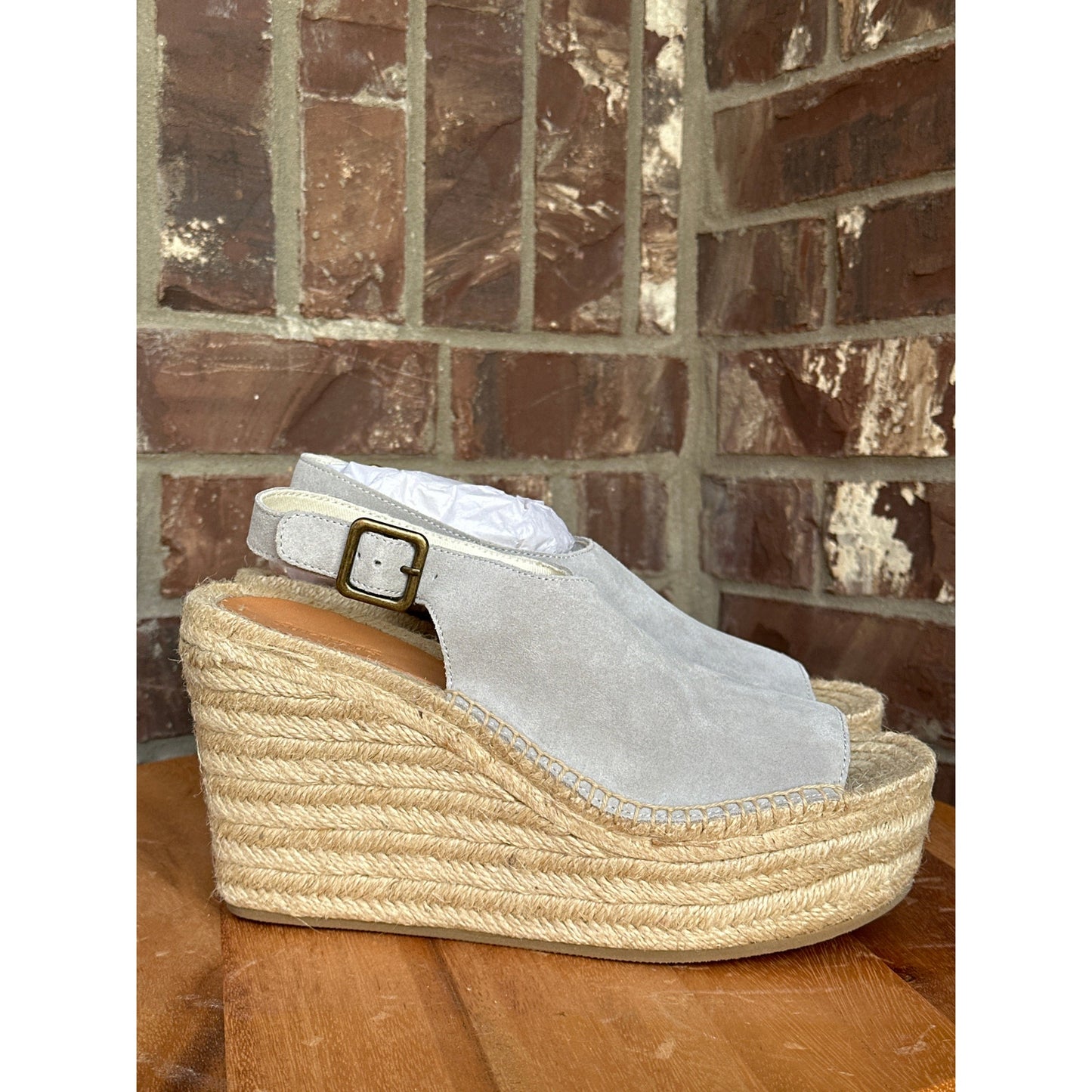 Soludos Seville Platform Wedge Stone 9.5