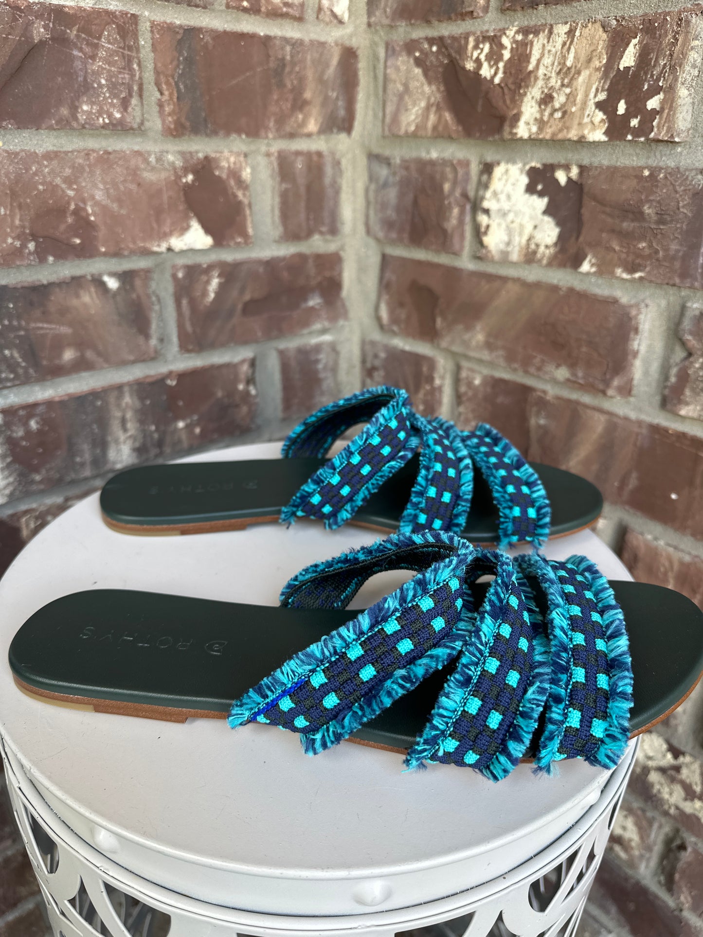 Rothy's Triple Band Fringe Sandal Size 10