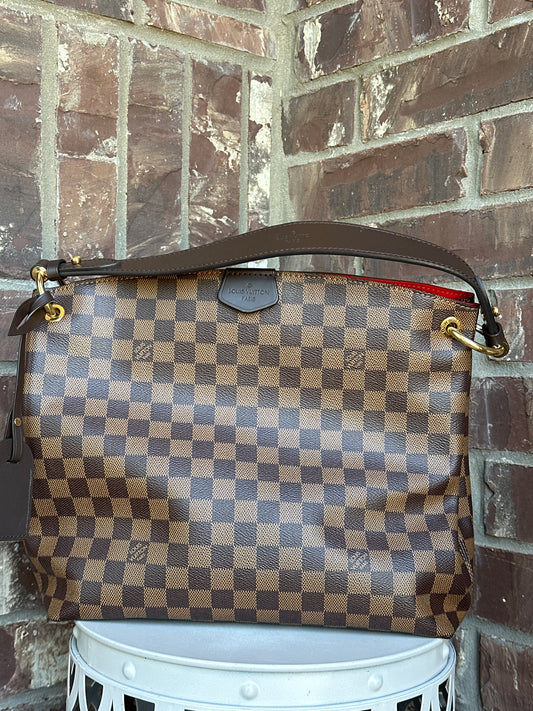 Louis Vuitton Graceful Handbag Damier Ebene PM 71232