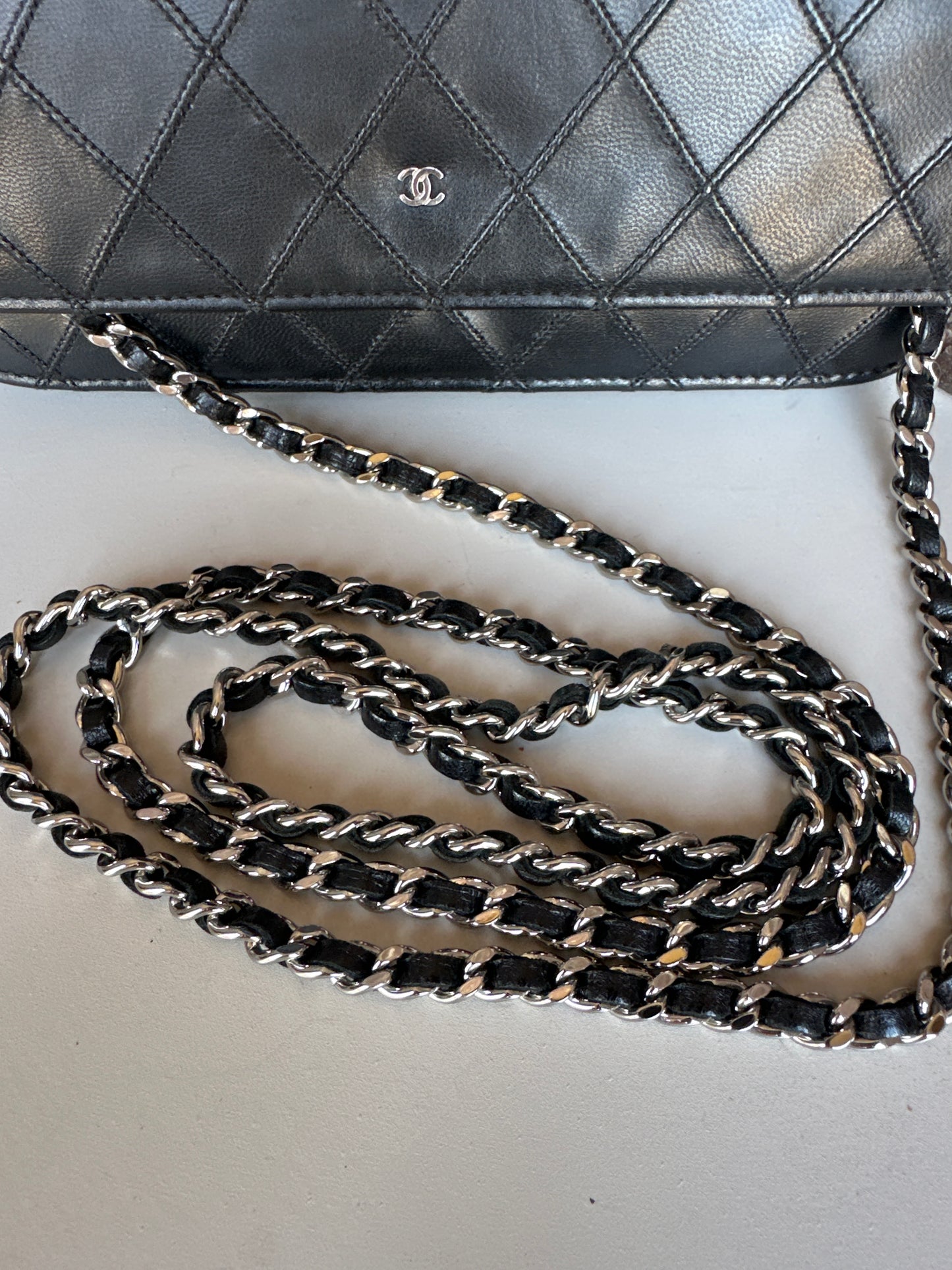 Chanel Diamond Stitch Wallet on Chain Quilted Lambskin 65567