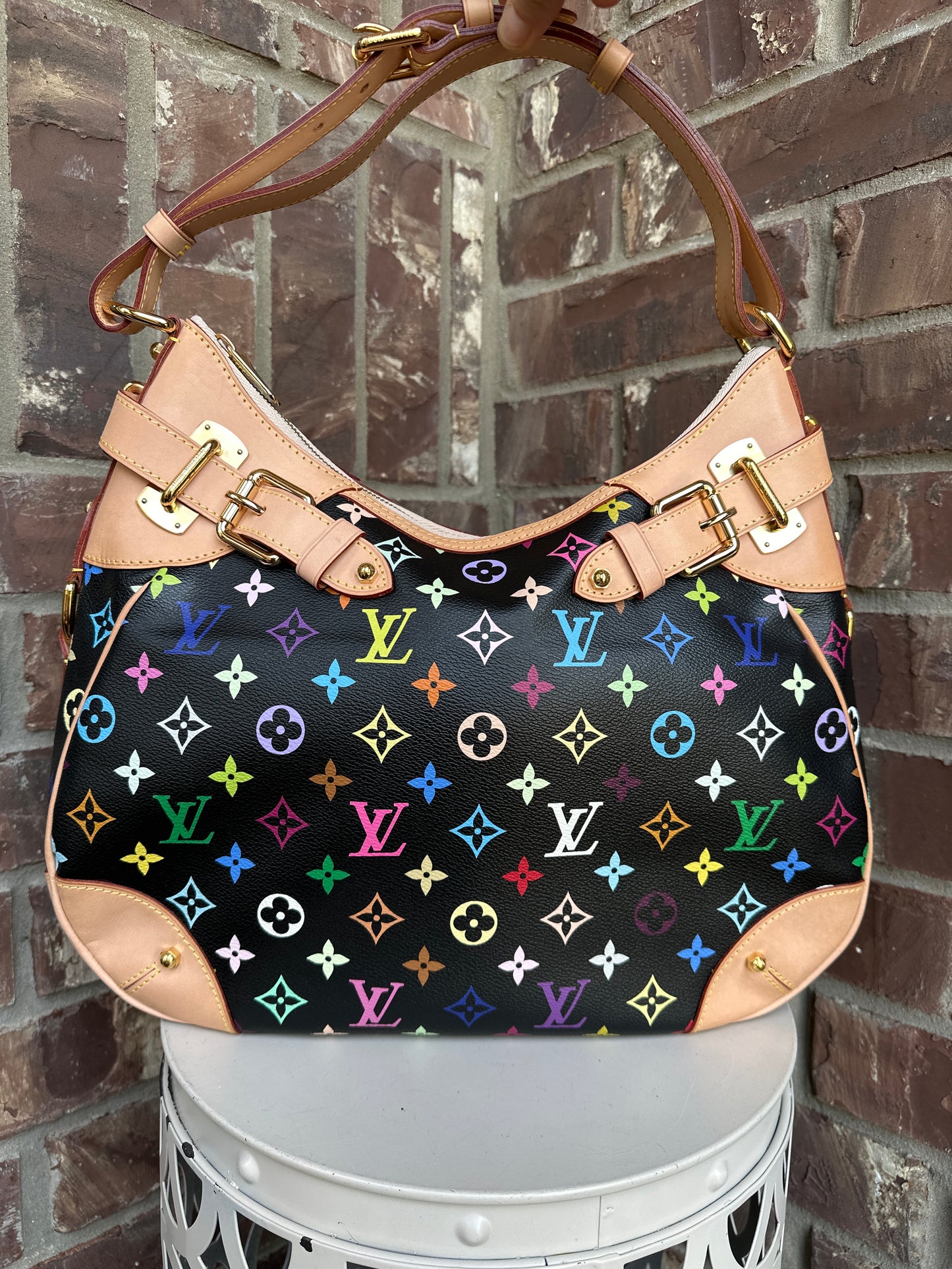 Louis Vuitton Greta Monogram Multicolor Black 61112