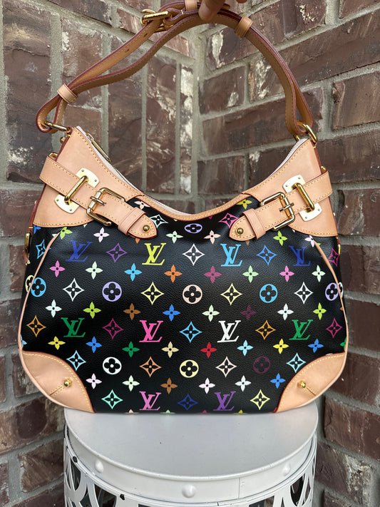 Louis Vuitton Greta Monogram Multicolor Black 61112