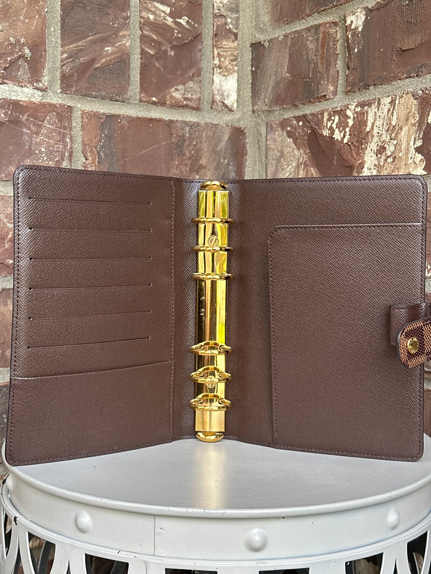 Louis Vuitton Monogram Agenda MM Ebene 52345