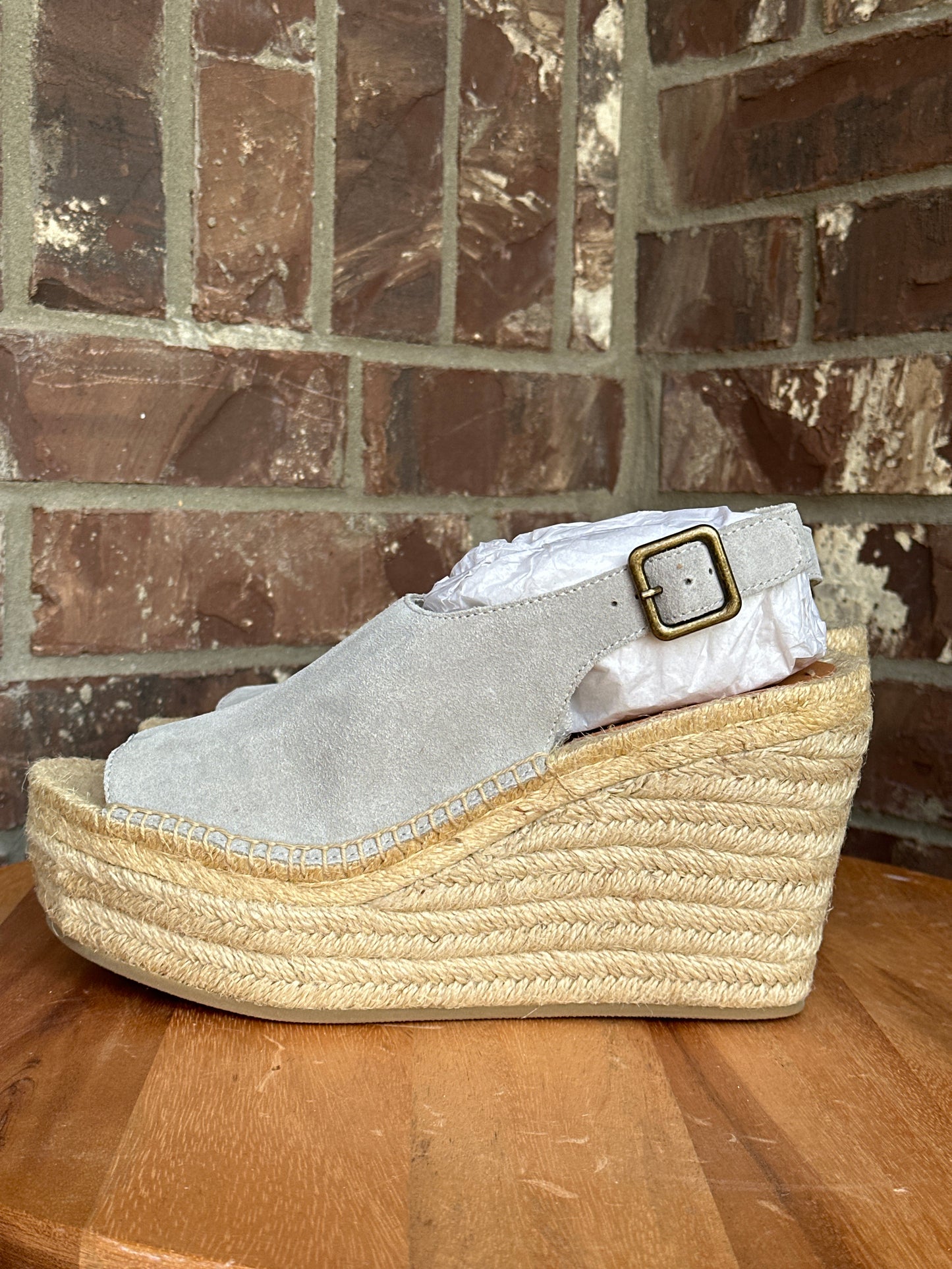 Soludos Seville Platform Wedge Stone 9.5