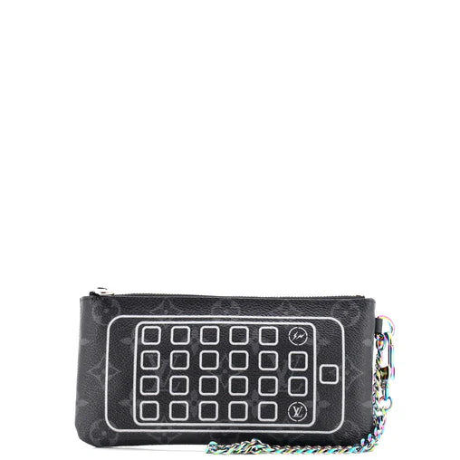 Louis Vuitton iPhone Pouch Flash Fragment Monogram Eclipse Canvas