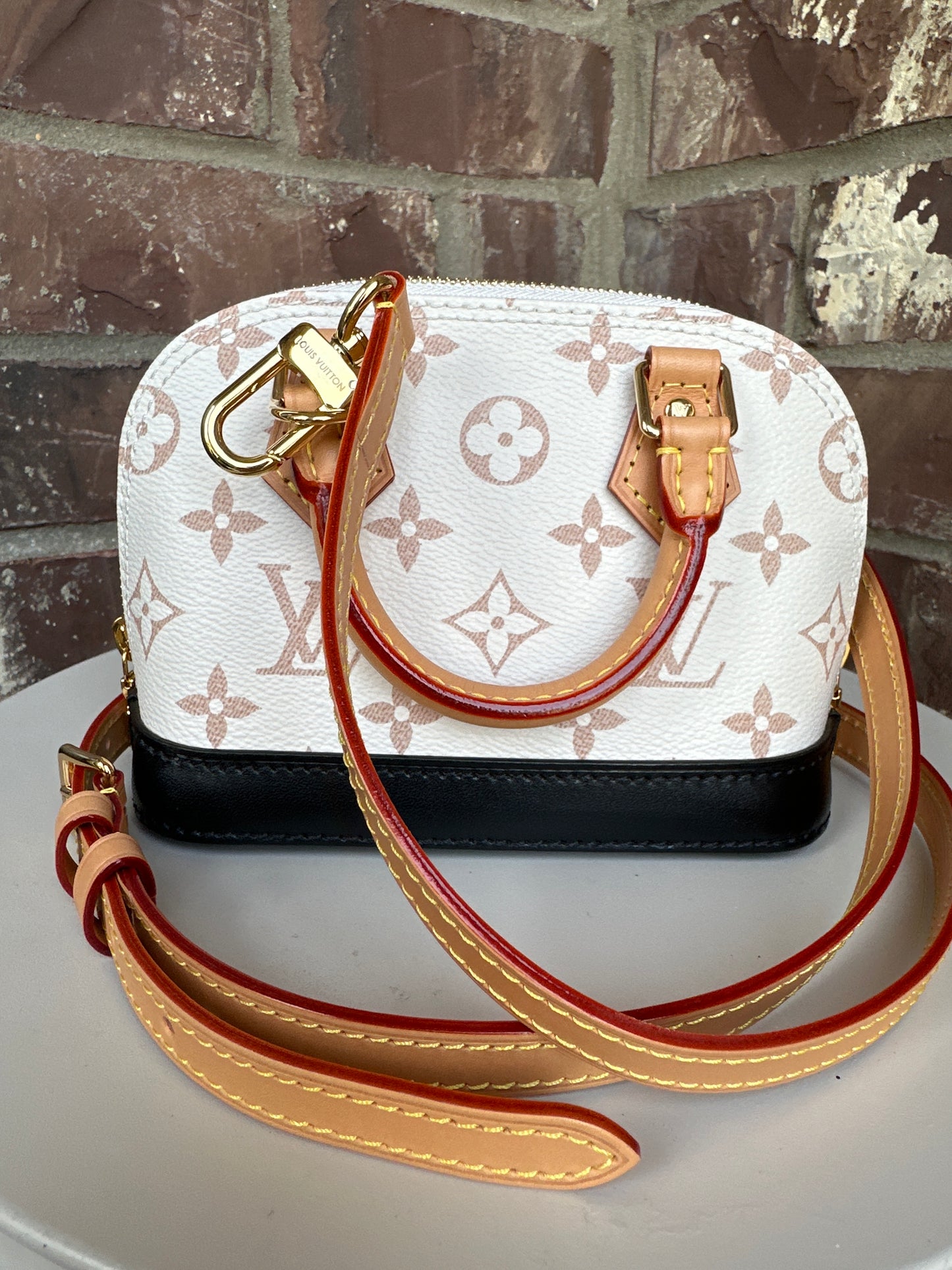 Louis Vuitton Alma Handbag Monogram Dune Canvas Nano