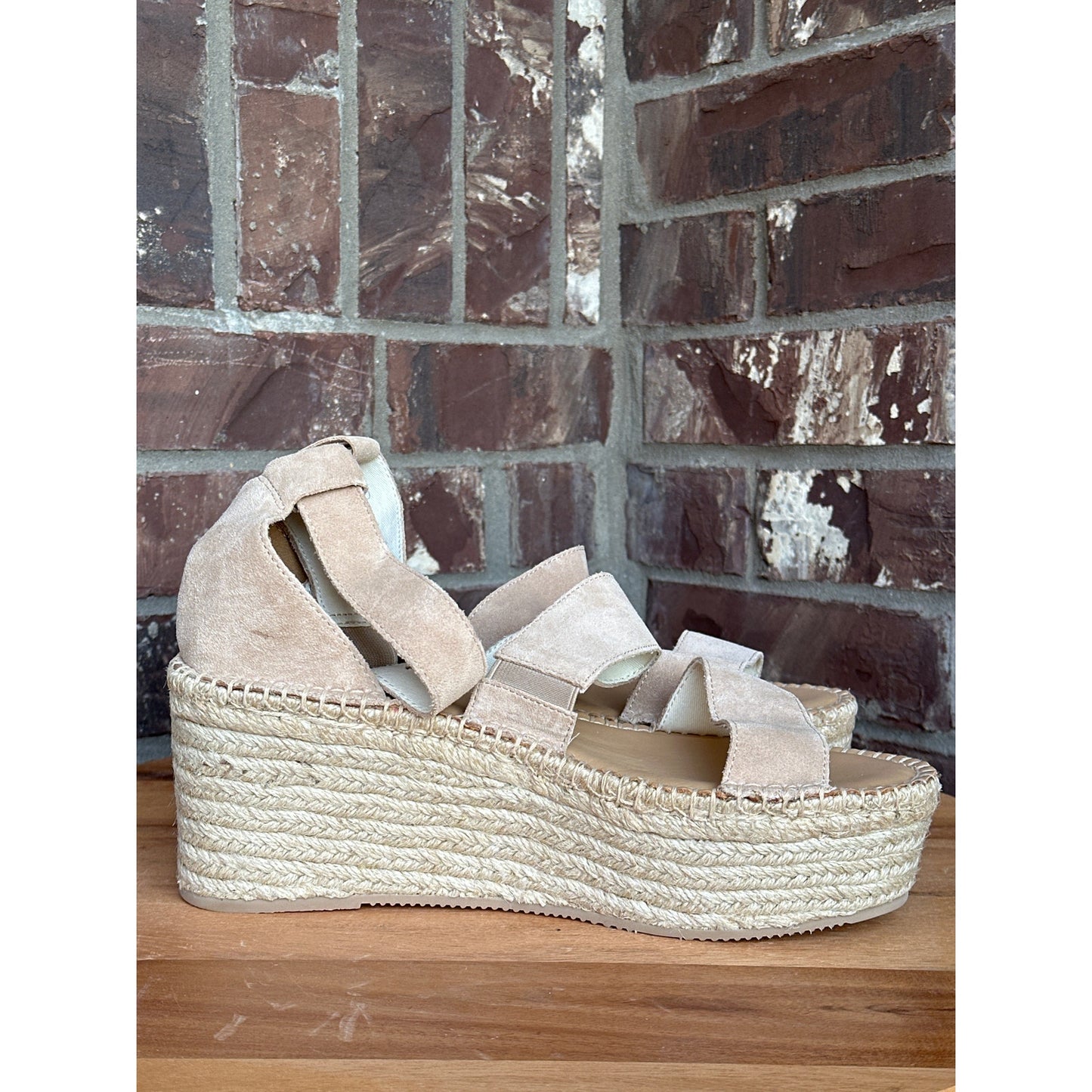 Soludos Palma Platform Espadrille Sandals Tan Size 10