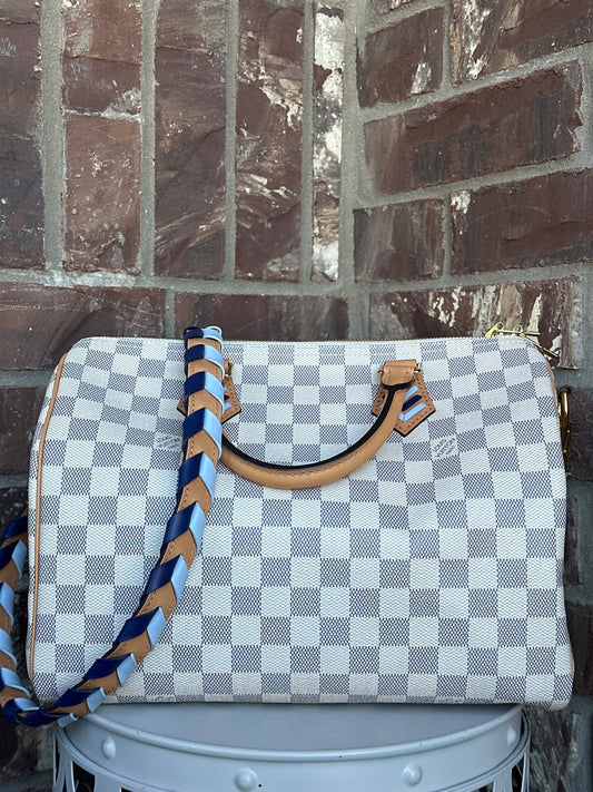 Louis Vuitton Speedy Bandouliere Bag Damier with Braided Detail 30