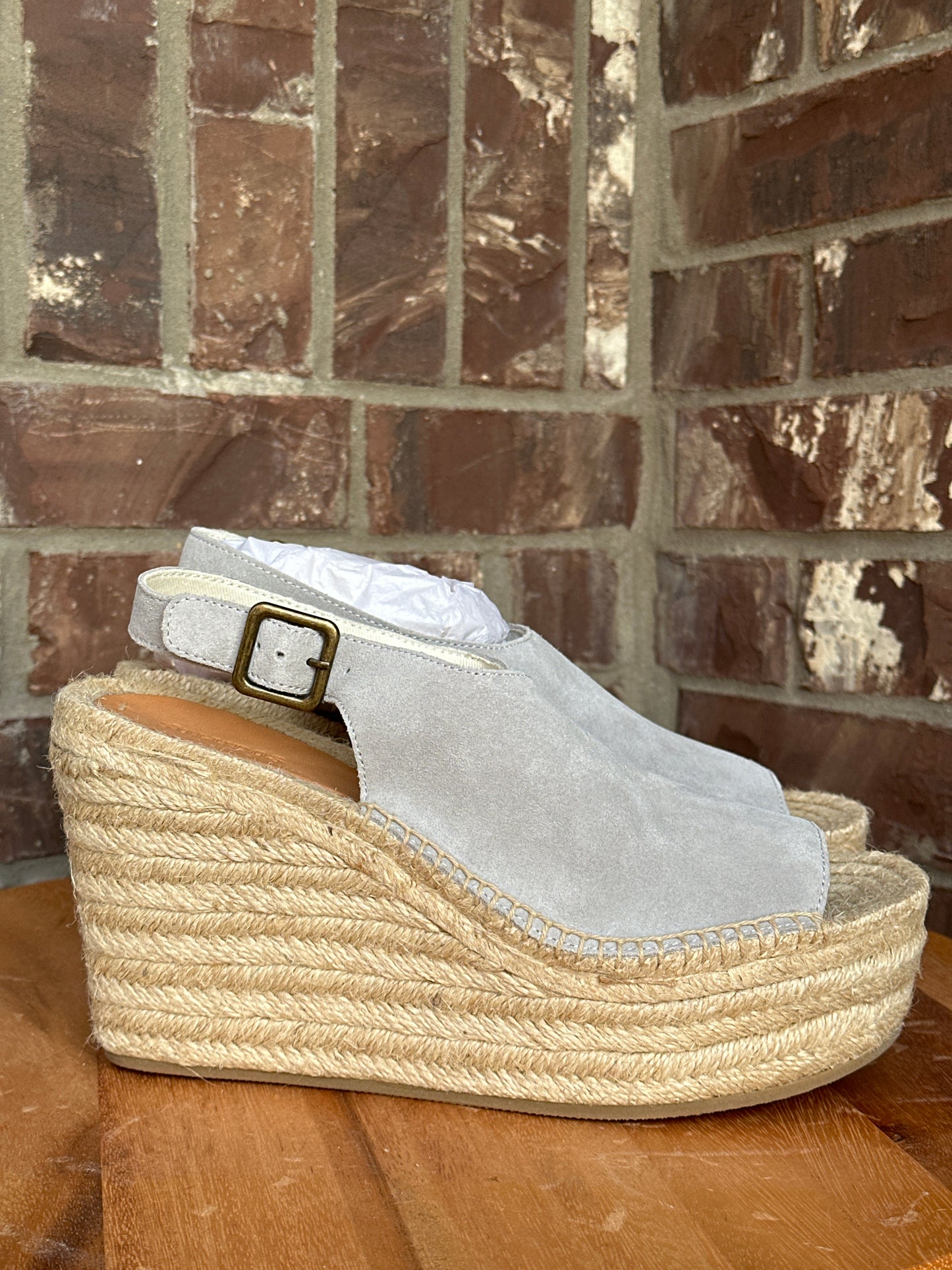 Soludos Seville Platform Wedge Stone 9.5