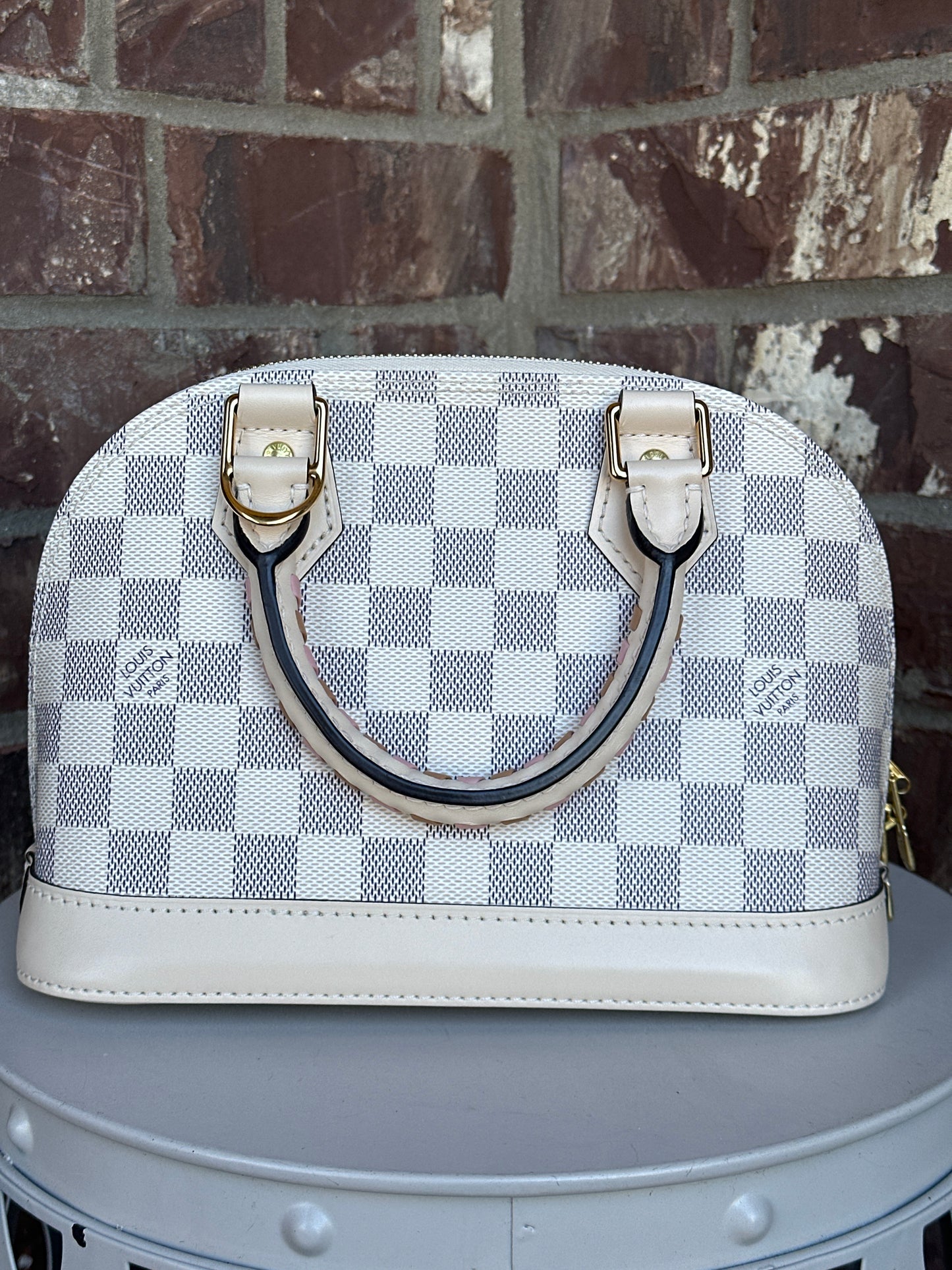 Louis Vuitton Alma Handbag Damier with Braided Detail BB