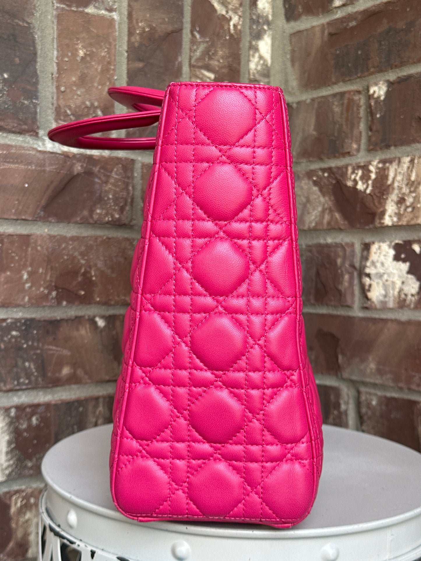 Christian Dior Lady Dior Cannage Quilt Lambskin Large 231135