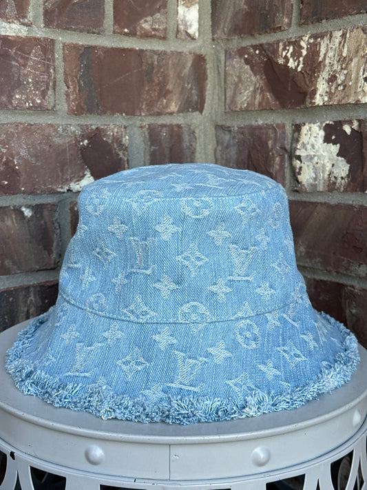 Louis Vuitton Fringe Bucket Hat Monogram Denim	58887