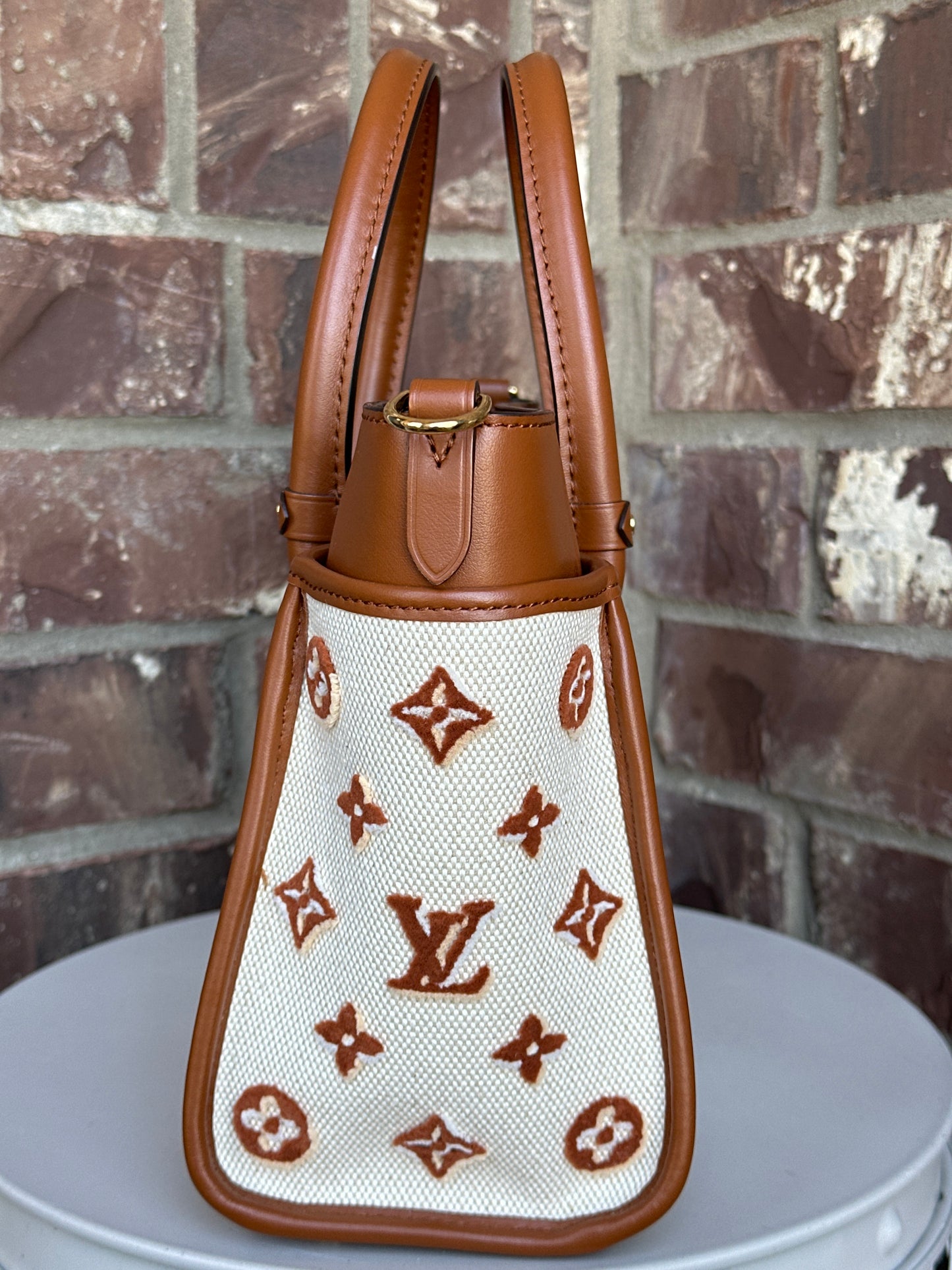 Louis Vuitton On My Side Tote Monogram Tufted Canvas PM