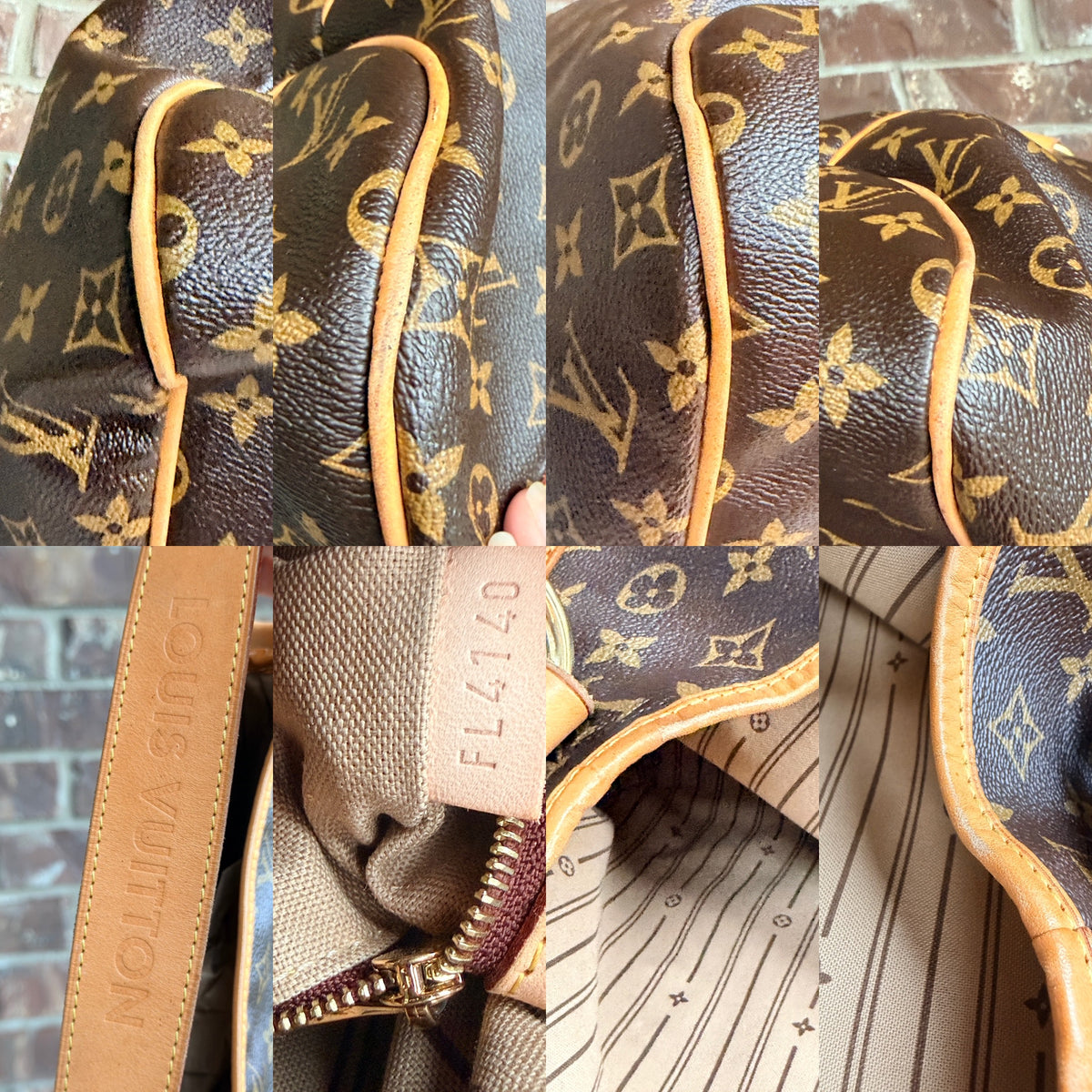Louis Vuitton Delightful Handbag Monogram Canvas GM Brown 63934