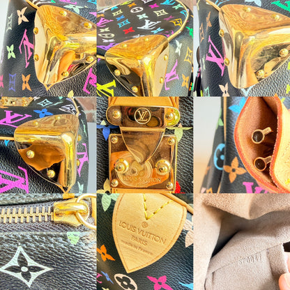 Louis Vuitton Monogram Multicolor Speedy 30 Black 48293