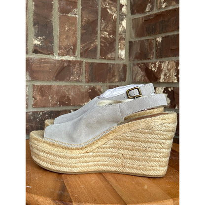 Soludos Seville Platform Wedge Stone 9.5