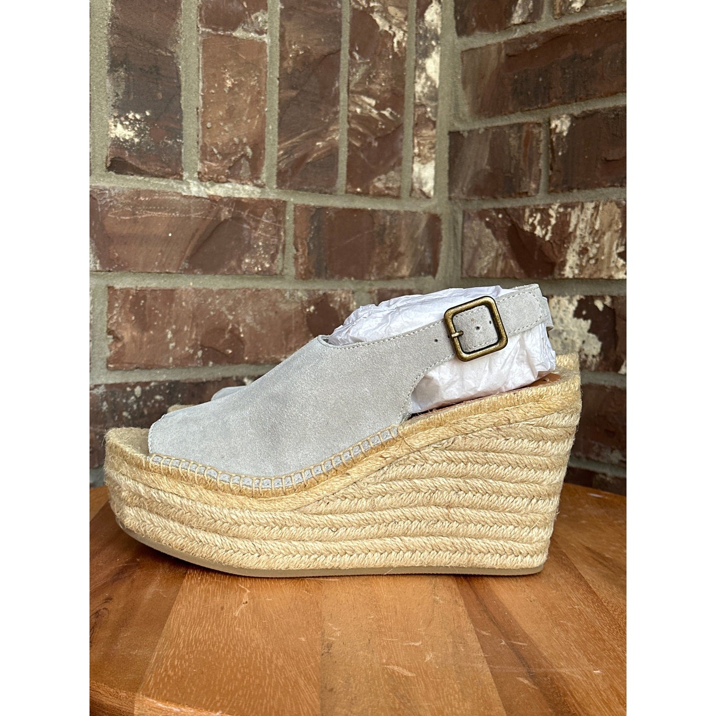 Soludos Seville Platform Wedge Stone 9.5
