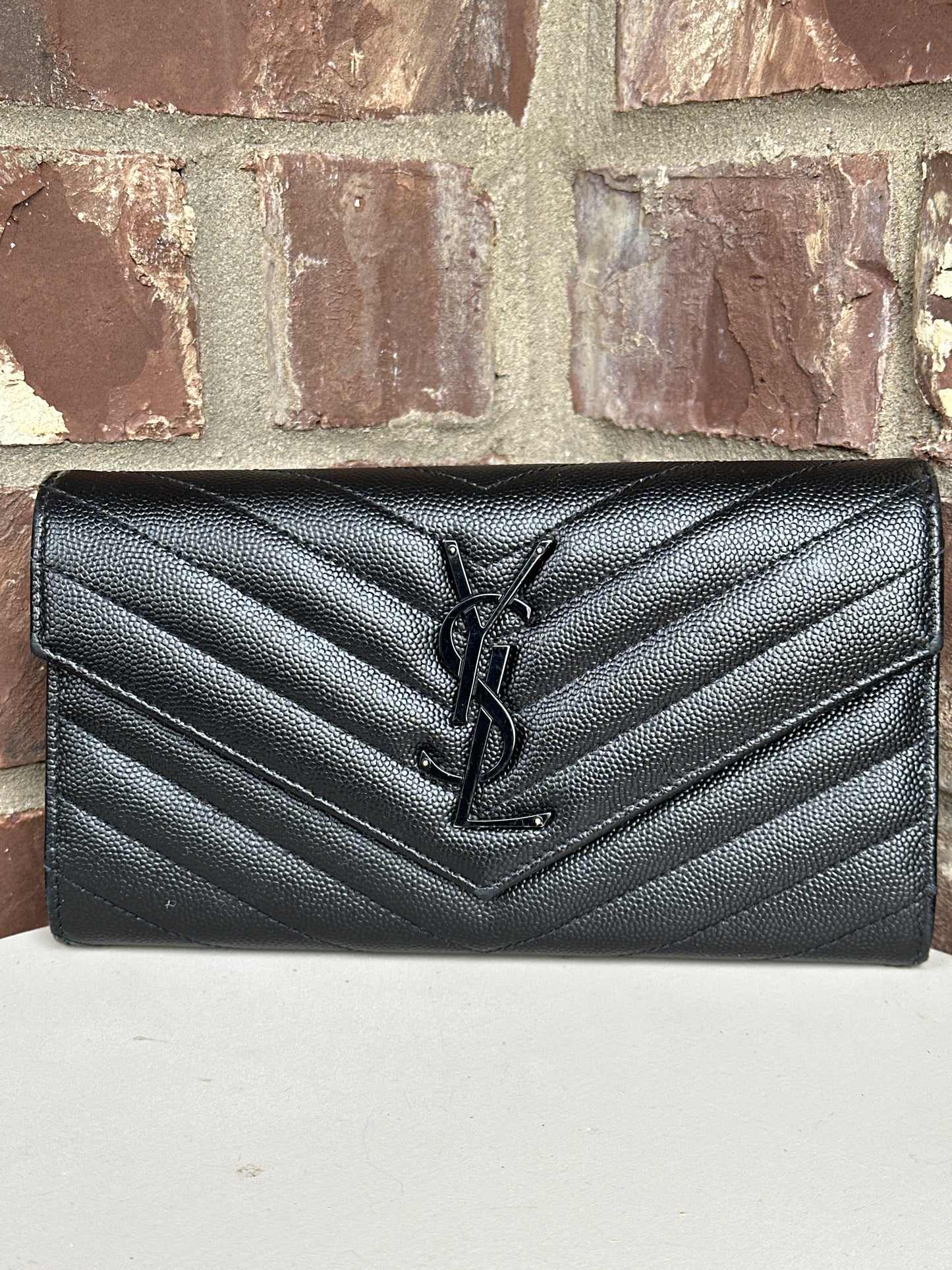 Saint Laurent Classic Monogram Flap Wallet